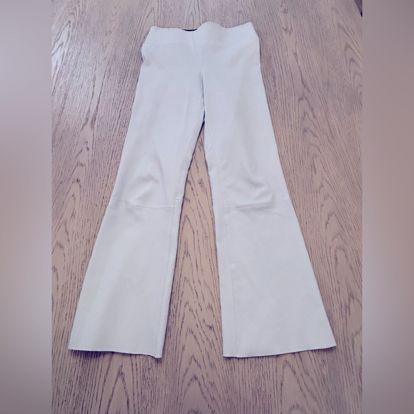 SPRWMN French Plongé Leather Ankle Leggings In Baby Blue Size Xs - Picture 1 of 8